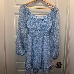 Altar’d State Blue Floral Mini Dress